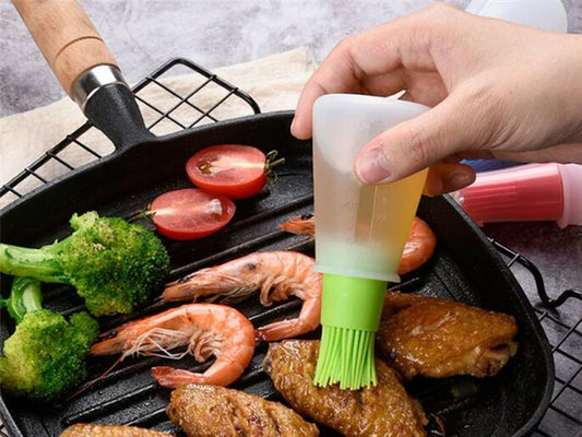 Oil Bottles with Brush Set of 2