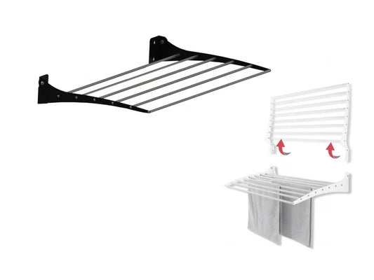 Aluminum Easy Fold Laundry Wall Mounted Drying Rack