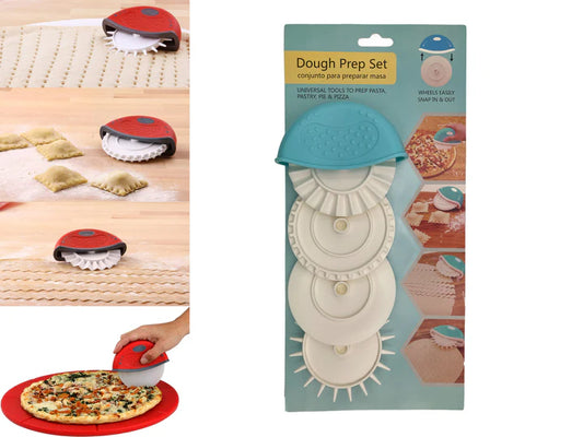 Dough Prep Set 4 in 1- Pizza Cutter & Dough Tools