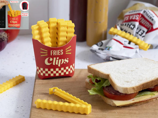 Magnetic fries shaped sealing clip